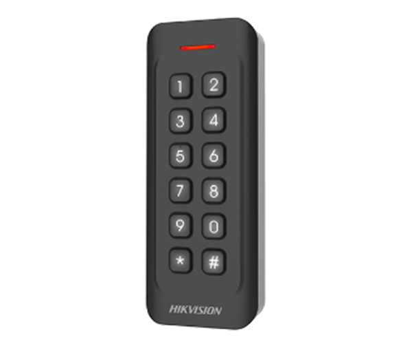【海康威視IC密碼門禁讀卡器】?？低旽IKVISION數字鍵盤門禁IC讀卡器DS-K1802MK